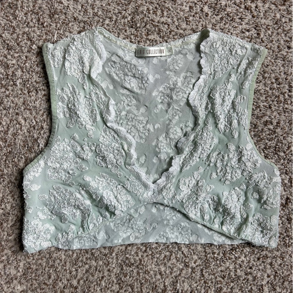 🦋 E.B.C Collection Mint Green Lace Bralette Medium Comfy Casual
